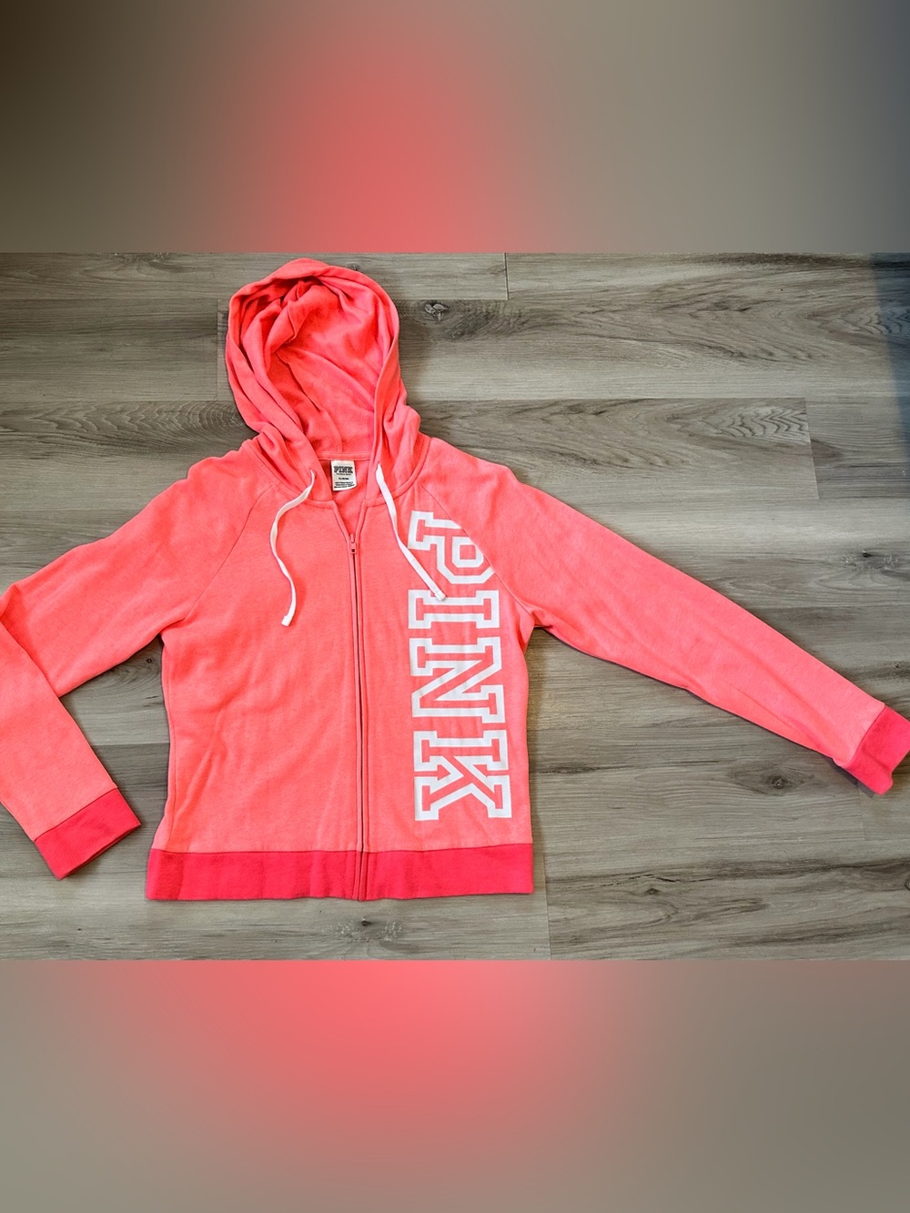 Women’s PINK Victoria's Secret Coral Zip-Up Hoodie Jacket
